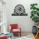 Sun and Moon Time Metal Sign Personalized Family Name Metal Sign Family LED Wall Decor Personalized Wall Art