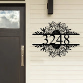 Sunflower Address Sign Outdoor Patio Metal Sign Address Marker - Gearviral