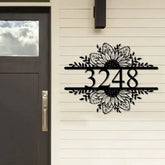 Sunflower Address Sign Outdoor Patio Metal Sign Address Marker - Gearviral