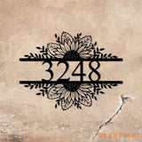 Sunflower Address Sign Outdoor Patio Metal Sign Address Marker - Gearviral