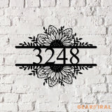 Sunflower Address Sign Outdoor Patio Metal Sign Address Marker - Gearviral
