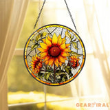 Sunflowers Window Stained Glass Suncatcher Sunflowers Suncatcher Flower Garden Gift Birthday Gift Window Hanging