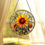 Sunflowers Window Stained Glass Suncatcher Sunflowers Suncatcher Flower Garden Gift Birthday Gift Window Hanging