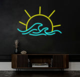 Sunset Wave Neon Sign LED Wall Decor for Bedroom Living Room Decor Kitchen Decor Beach Bar Decoration Personalized Gift
