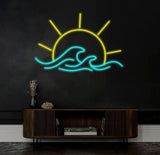Sunset Wave Neon Sign LED Wall Decor for Bedroom Living Room Decor Kitchen Decor Beach Bar Decoration Personalized Gift