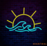 Sunset Wave Neon Sign LED Wall Decor for Bedroom Living Room Decor Kitchen Decor Beach Bar Decoration Personalized Gift