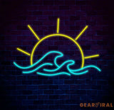 Sunset Wave Neon Sign LED Wall Decor for Bedroom Living Room Decor Kitchen Decor Beach Bar Decoration Personalized Gift