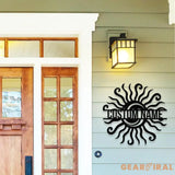 SunShine Metal Sign Personalized Family Name Led Metal Sign Outdoor Door Decor SunShine Wall Art Housewarming Gifts