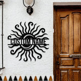 SunShine Metal Sign Personalized Family Name Led Metal Sign Outdoor Door Decor SunShine Wall Art Housewarming Gifts