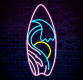 Surfboard Neon Sign Surf Wall Art Decor Hawaii Home Sign Summer Atmosphere Light Tiki Bar Decor Seaside Bar Decor