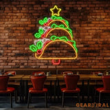 Taco Christmas Tree Neon Sign Fast Food Light Mexican Tacos Led Lights Mexican Food Neon Light Shop LED Restaurant Decor