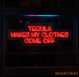 Tequila Makes My Clothes Come Off Neon Sign Tequila Led Sign Tequila Quote Led Light Cocktail Neon Light Bar Neon Sign