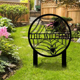 The Spider Web Garden Metal Stake Personalized Family Name Yard Sign Outdoor Door Garden Decor Garden Art Gift for