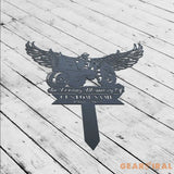 Tractor Memorial Plaque Stake - Personalized Memorial Garve Maker - Grave Marker Human - Tractor Memorial Cross For