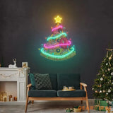Traditional Christmas Tree LED Neon Acrylic Artwork