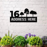 Tree Address Number Metal Sign Personalized Family Name Led Sign Outdoor Door Decor Address Wall Art Perfect Gift for