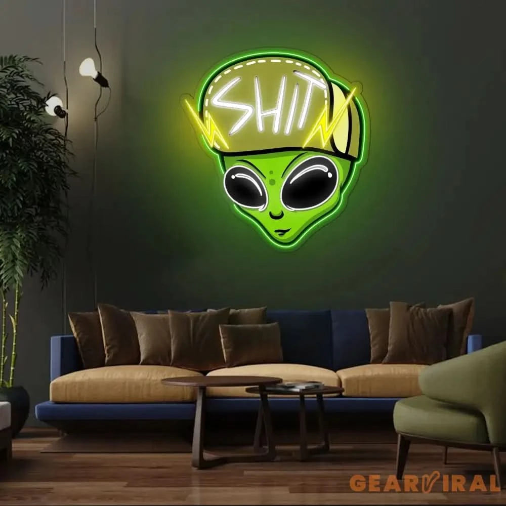 Urban Alien Neon Sign x Acrylic Artwork