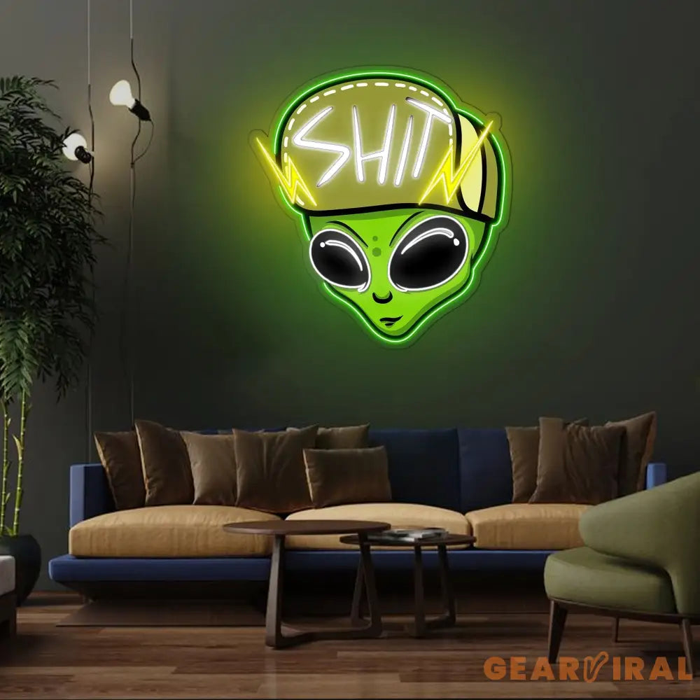 Urban Alien Neon Sign x Acrylic Artwork