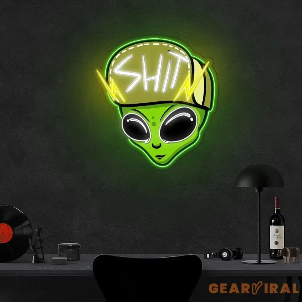 Urban Alien Neon Sign x Acrylic Artwork