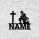 Veteran Metal Sign Custom Military Soldier Metal Memorial Stakes Personalized Veterans Military Grave Name Sign
