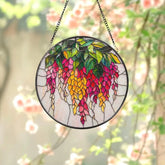 Vibrant Floral Stained Glass Suncatcher Colorful Hanging Blooms Window Decor Garden Flower Glass Art Spring Summer