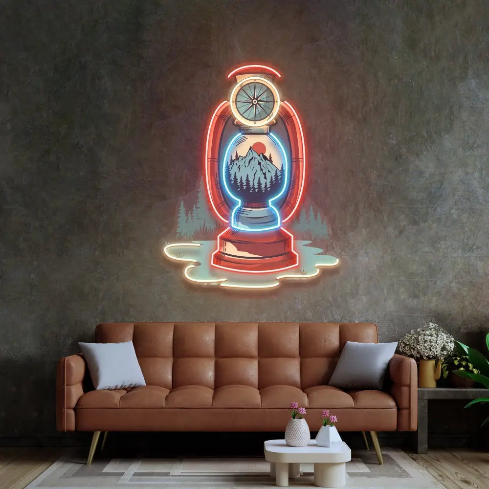 Vintage Lantern LED Neon Sign Light Pop Art