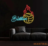 Volleyball Name Neon Sign Custom Volleyball Name Neon Sign Custom Personalized Name Sign Custom Kids Name Sign