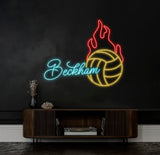 Volleyball Name Neon Sign Custom Volleyball Name Neon Sign Custom Personalized Name Sign Custom Kids Name Sign