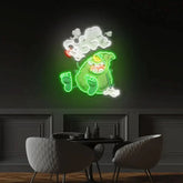 Weed Bud Cartoon Artwork Led Neon Sign Light