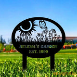 Welcom To My Garden Sign Custom Metal Sign - Garden Decor - Garden Metal Sign With Love | Personalize Garden Metal Sign