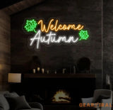 Welcome Autumn Neon Sign Custom Fall LED Neon Sign Autumn Neon Light Fall Party Garden Decor Autumn Home Wall Decor