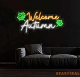 Welcome Autumn Neon Sign Custom Fall LED Neon Sign Autumn Neon Light Fall Party Garden Decor Autumn Home Wall Decor