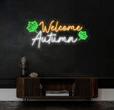 Welcome Autumn Neon Sign Custom Fall LED Neon Sign Autumn Neon Light Fall Party Garden Decor Autumn Home Wall Decor