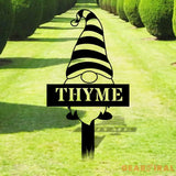 Welcome Garden Gnomes Custom Name Gartenschilder Garden Metal Stake Personalized Name Yard Sign Outdoor Door Garden