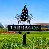 Welcome Garden Gnomes Custom Name Gartenschilder Garden Metal Stake Personalized Name Yard Sign Outdoor Door Garden