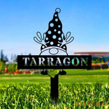 Welcome Garden Gnomes Custom Name Gartenschilder Garden Metal Stake Personalized Name Yard Sign Outdoor Door Garden