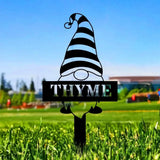 Welcome Garden Gnomes Custom Name Gartenschilder Garden Metal Stake Personalized Name Yard Sign Outdoor Door Garden