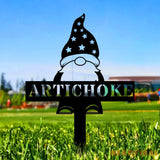 Welcome Garden Gnomes Custom Name Gartenschilder Garden Metal Stake Personalized Name Yard Sign Outdoor Door Garden