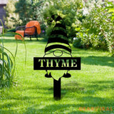 Welcome Garden Gnomes Custom Name Gartenschilder Garden Metal Stake Personalized Name Yard Sign Outdoor Door Garden