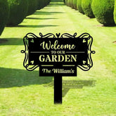 Welcome to our Garden Custom Metal Sign - Garden Decor - Garden Metal Sign With Love | Personalize Garden Metal Sign