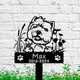 West Highland White Terriers Dog Memorial Stake - Dog Metal Stake - Pet Memorial Gift - Sympathy Sign | GearViral