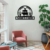 Wheat Field Our Farm Metal Sign - Wall Art Decor - Personalize Farm Home Sign - Metal Farm Family Name - Garden Decor