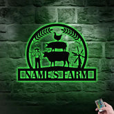 Wheat Field Our Farm Metal Sign - Wall Art Decor - Personalize Farm Home Sign - Metal Farm Family Name - Garden Decor