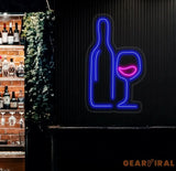 Wine Neon Sign Custom Neon Sign Wine Lover Art Decor Wine Wall Decor Bar Decor Cheers Neon Sign Bar backdrop Party
