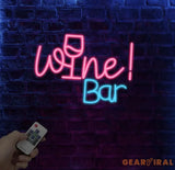 Wine Neon Sign Custom Neon Sign Wine Lover Art Decor Wine Wall Decor Bar Decor Cheers Neon Sign Bar backdrop Party