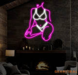 Woman With Bikini Neon Sign Girl Body Neon Sign Bar Neon Sign for Man Cave Decor Bedroom Wall Decor Party Art