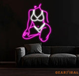 Woman With Bikini Neon Sign Girl Body Neon Sign Bar Neon Sign for Man Cave Decor Bedroom Wall Decor Party Art