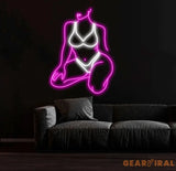 Woman With Bikini Neon Sign Girl Body Neon Sign Bar Neon Sign for Man Cave Decor Bedroom Wall Decor Party Art
