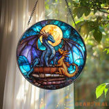 Xaden Riorson Dragon Glass Ornament Fourth Wing Inspired Suncatcher Book Lover Fantasy Gift Dark Romance Window Art
