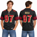 Custom Nick Bosa San Francisco 49ers Fan Inspired Rivalries Collection Game Jersey - Black